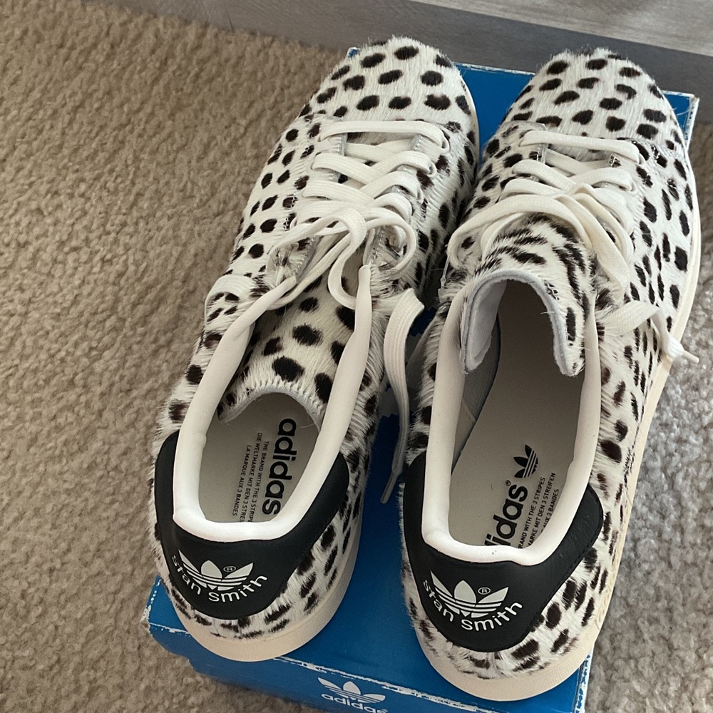 Adidas Stan Smith Snow Leopard Pony Hair Sneaker